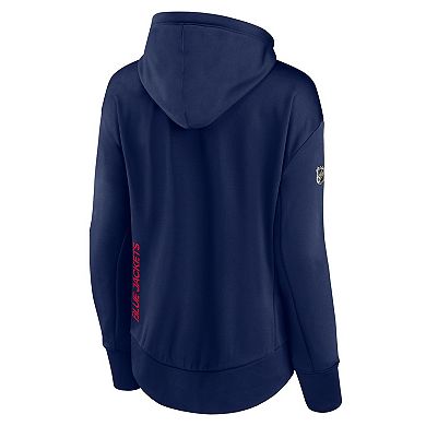 Women's Fanatics Branded Navy Columbus Blue Jackets Authentic Pro Rink Full-Zip Hoodie