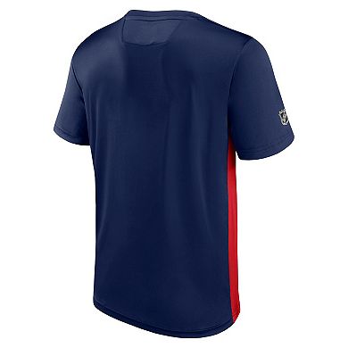 Men's Fanatics Branded Navy/Red Washington Capitals Authentic Pro Rink Tech T-Shirt