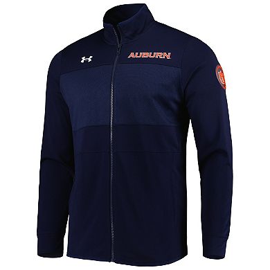 Men's Under Armour Navy Auburn Tigers Knit Warm-Up Full-Zip Jacket