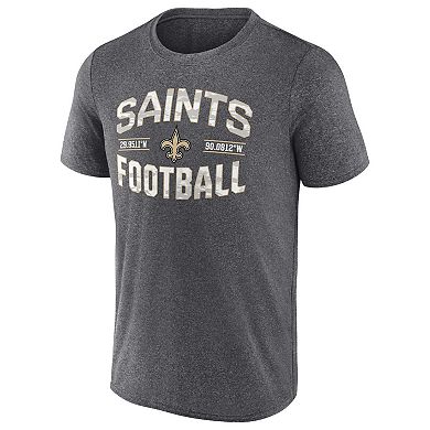 Men's Fanatics Branded Heathered Charcoal New Orleans Saints Want To Play T-Shirt