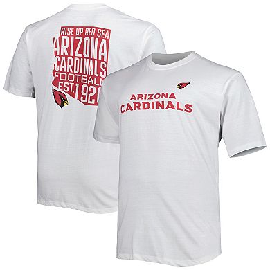 Men's Fanatics Branded White Arizona Cardinals Big & Tall Hometown Collection Hot Shot T-Shirt