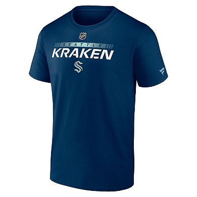 Men's Fanatics Branded Deep Sea Blue Seattle Kraken Authentic Pro Team Core Collection Prime T-Shirt