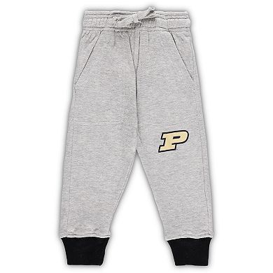 Infant Wes & Willy Heather Gray Purdue Boilermakers Jie Jie Long Sleeve Bodysuit & Pants Set