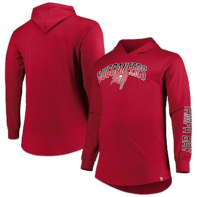 Men's Fanatics Branded Red Tampa Bay Buccaneers Big & Tall Front Runner Pullover Hoodie
