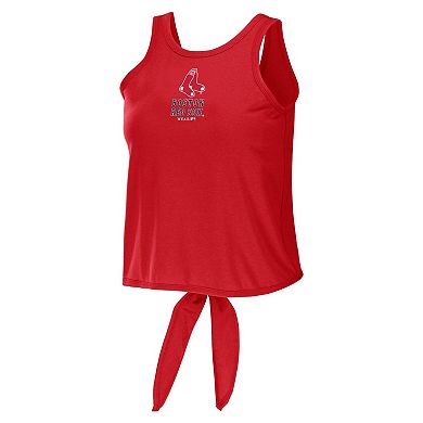 Women's WEAR by Erin Andrews Red Boston Red Sox Open Back Twist Tie Tank Top