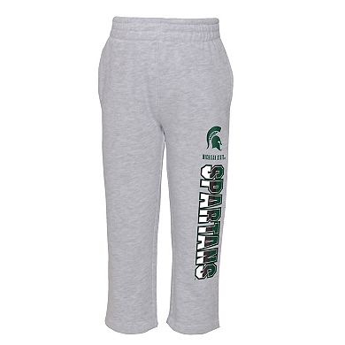 Toddler Heather Gray/Green Michigan State Spartans Playmaker Pullover Hoodie & Pants Set