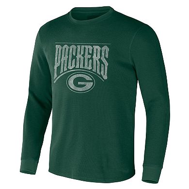 Men's NFL x Darius Rucker Collection by Fanatics Green Green Bay Packers Long Sleeve Thermal T-Shirt