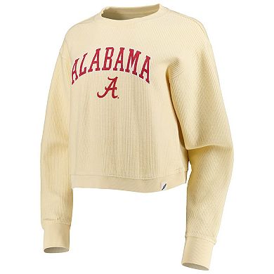 Women's League Collegiate Wear Cream Alabama Crimson Tide Classic Campus Corded Timber Sweatshirt