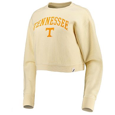 Women's League Collegiate Wear Cream Tennessee Volunteers Classic Campus Corded Timber Sweatshirt