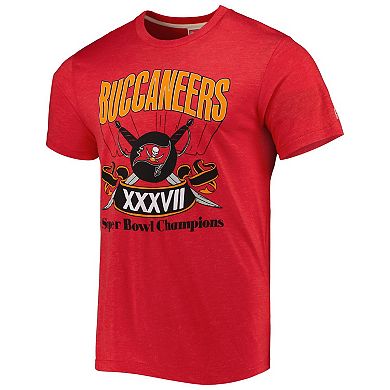 Men's Homage Red Tampa Bay Buccaneers Super Bowl Classics Tri-Blend T-Shirt