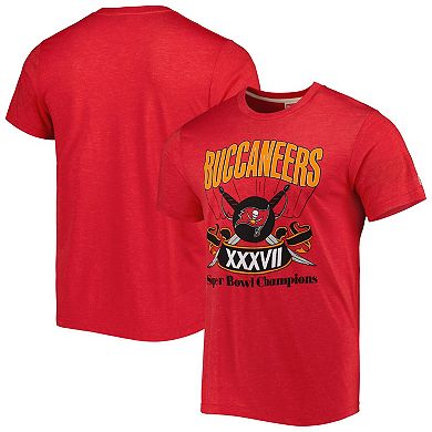 Men's Homage Red Tampa Bay Buccaneers Super Bowl Classics Tri-Blend T-Shirt