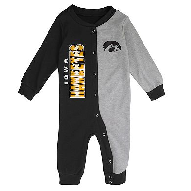 Infant Black/Gray Iowa Hawkeyes Halftime Two-Tone Sleeper