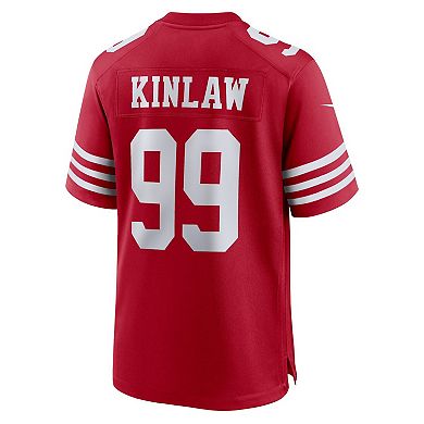 Men's Nike Javon Kinlaw Scarlet San Francisco 49ers Team Player Game Jersey