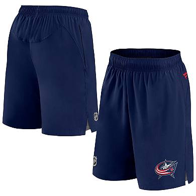 Men's Fanatics Branded Navy Columbus Blue Jackets Authentic Pro Rink Shorts