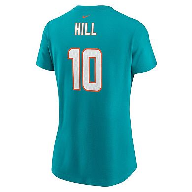 Women's Nike Tyreek Hill Aqua Miami Dolphins Player Name & Number T-Shirt