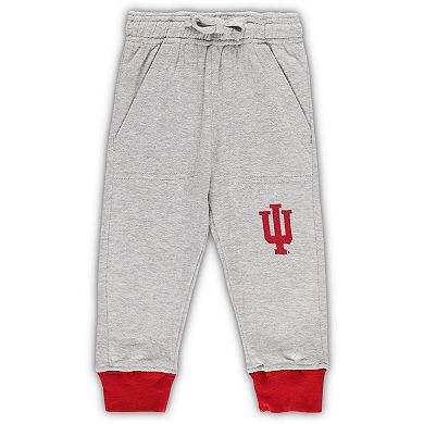 Infant Wes & Willy Heather Gray Indiana Hoosiers Jie Jie Long Sleeve Bodysuit & Pants Set