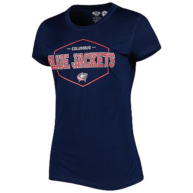 Women's Concepts Sport Navy/Red Columbus Blue Jackets Badge T-Shirt & Pants Sleep Set