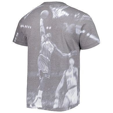 Men's Mitchell & Ness Karl Malone Heather Gray Utah Jazz Above The Rim T-Shirt