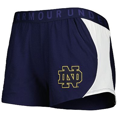 Women's Under Armour Navy/Gold Notre Dame Fighting Irish Game Day Tech Mesh Performance Shorts