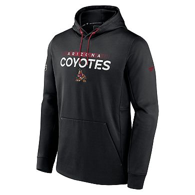 Men's Fanatics Branded Black Arizona Coyotes Authentic Pro Rink Pullover Hoodie