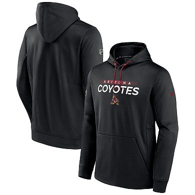 Men's Fanatics Branded Black Arizona Coyotes Authentic Pro Rink Pullover Hoodie