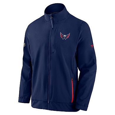 Men's Fanatics Branded Navy Washington Capitals Authentic Pro Rink Coaches Full-Zip Jacket