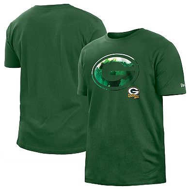 Men's New Era Green Green Bay Packers 2022 Sideline Ink Dye T-Shirt