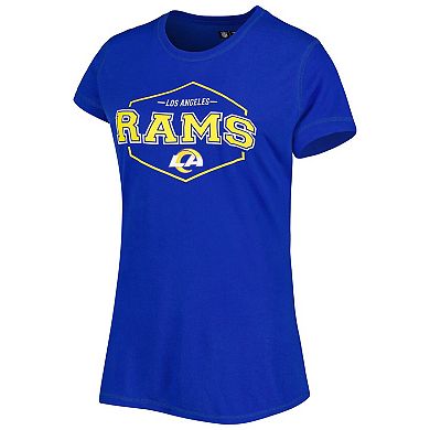 Women's Concepts Sport Navy/Gold Los Angeles Rams Badge T-Shirt & Pants Sleep Set