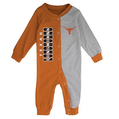 Infant Texas Orange/Gray Texas Longhorns Halftime Two-Tone Sleeper