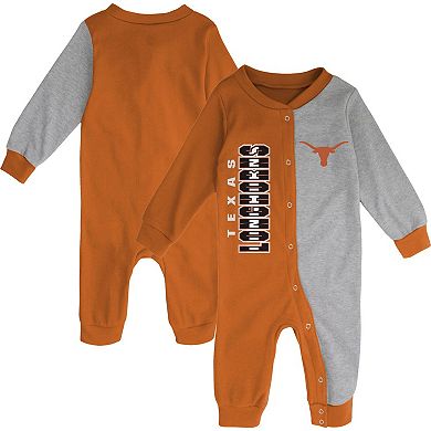Infant Texas Orange/Gray Texas Longhorns Halftime Two-Tone Sleeper