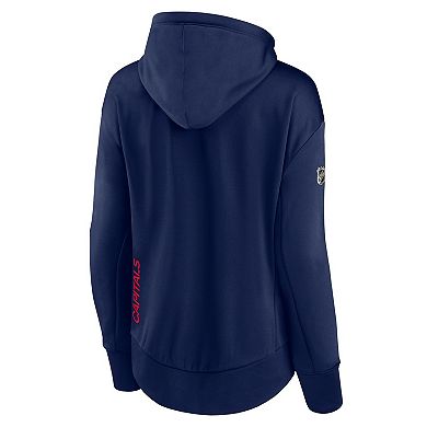 Women's Fanatics Branded Navy Washington Capitals Authentic Pro Rink Full-Zip Hoodie