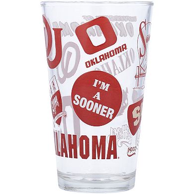 Oklahoma Sooners 16oz. Medley Vintage Pint Glass