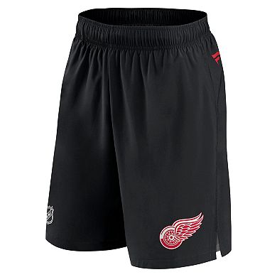 Men's Fanatics Branded Black Detroit Red Wings Authentic Pro Rink Shorts