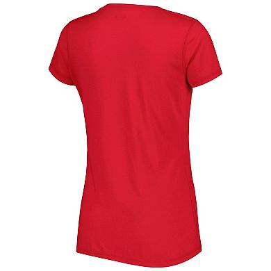 Women's Concepts Sport Scarlet/Black Nebraska Huskers Badge T-Shirt & Flannel Pants Sleep Set