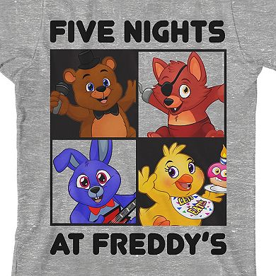Boys 8-20 Five Nights At Freddy's Chibi Characters Graphic Tee