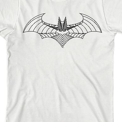 Boys 8-20 Batman Bat Symbol Line Art Graphic Tee