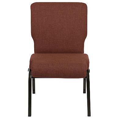 Emma and Oliver Stacking Auditorium Chair with 20.5" Seat - Cinnamon Fabric/Gold Vein Frame