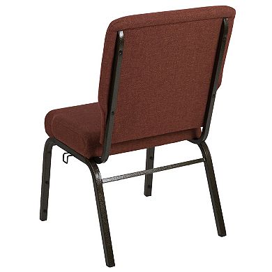 Emma and Oliver Stacking Auditorium Chair with 20.5" Seat - Cinnamon Fabric/Gold Vein Frame