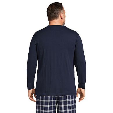 Big & Tall Lands' End Knit Rib Pajama Shirt