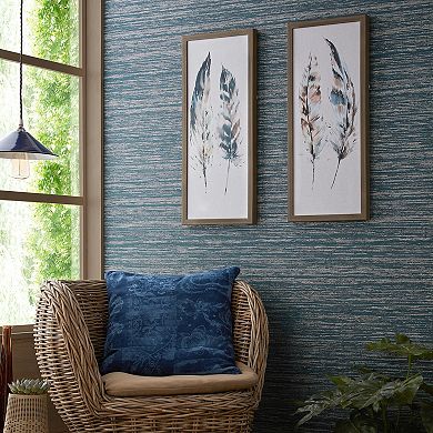 Painterly Feathers Framed Wall Art 2-piece Set