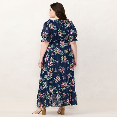 Plus Size LC Lauren Conrad Ruffled Wrap Maxi Dress