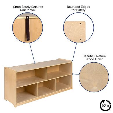 Flash Furniture 5 Cubby Storage Cabinet 