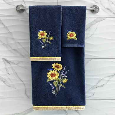 Linum Home Textiles Turkish Cotton Girasol 2-piece Embellished Bath Towel Set
