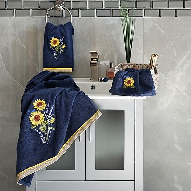 Linum Home Textiles Turkish Cotton Girasol 2-piece Embellished Bath Towel Set