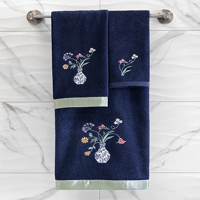 Linum Home Textiles Turkish Cotton Stella 2-piece Embellished Bath Towel Set