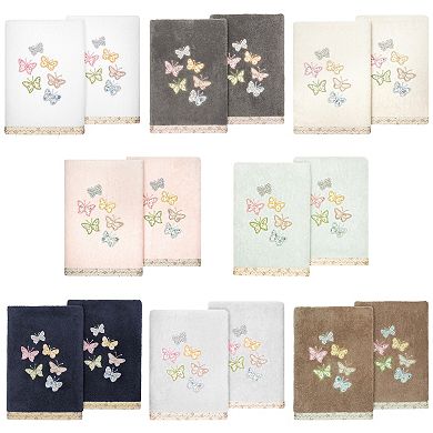 Linum Home Textiles Turkish Cotton Mariposa Hand Towel 2-pc. Set