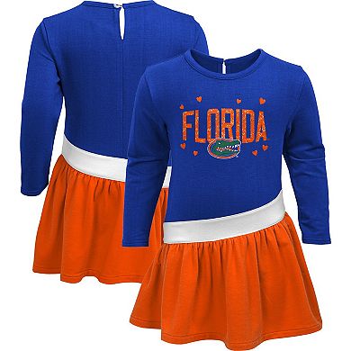 Toddler Royal Florida Gators Heart to Heart French Terry Dress