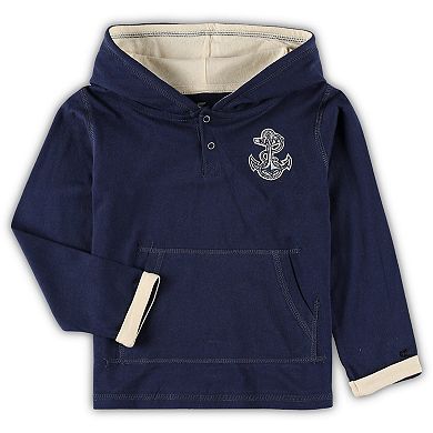 Toddler Colosseum Navy/Heathered Gray Navy Midshipmen Poppies Pullover Hoodie and Sweatpants Set