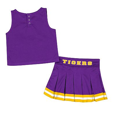 Girls Toddler Colosseum Purple LSU Tigers Carousel Cheerleader Set