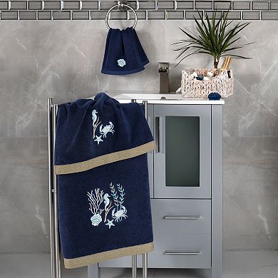 Linum Home Textiles Turkish Cotton Aaron 2-piece Embellished Bath Towel Set